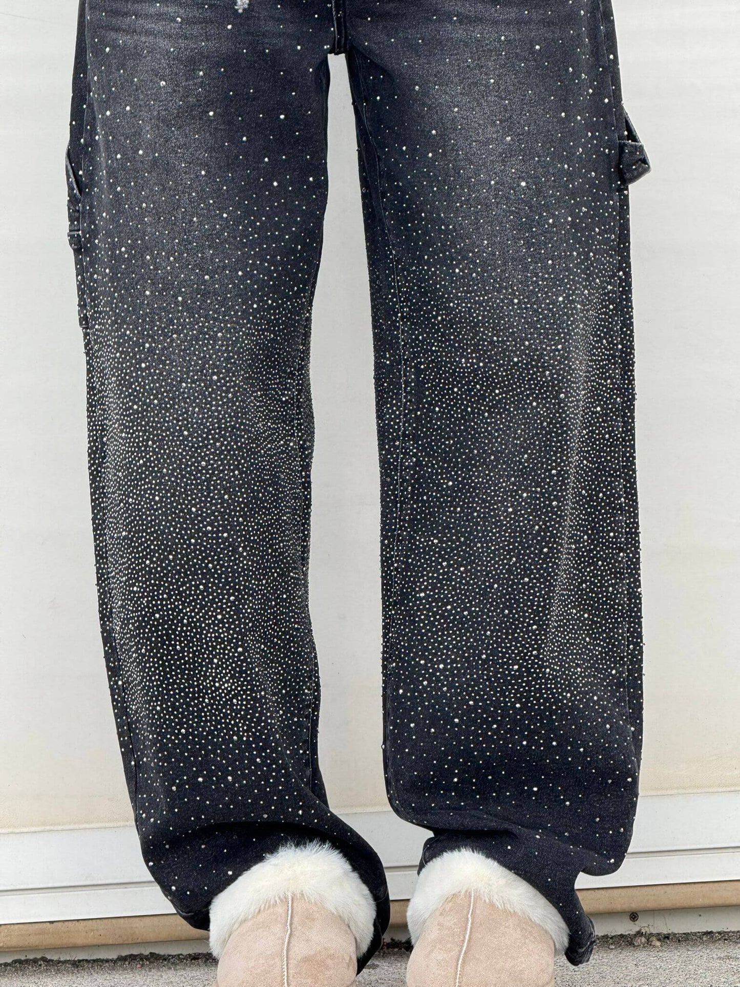 VIOLETTE™|Broek met hoge taille, wijde pijpen en knoopzakken