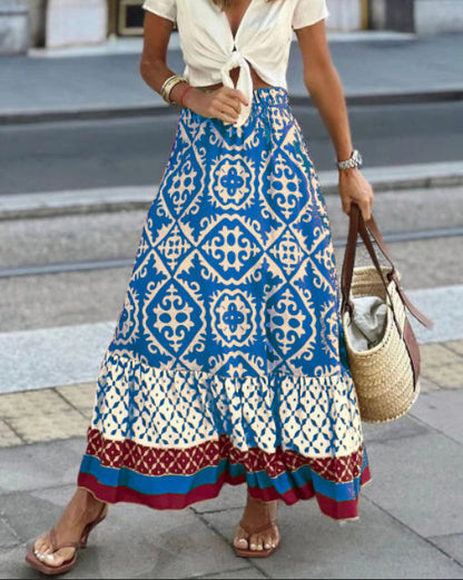 WILMA™|Boho Maxi Rok