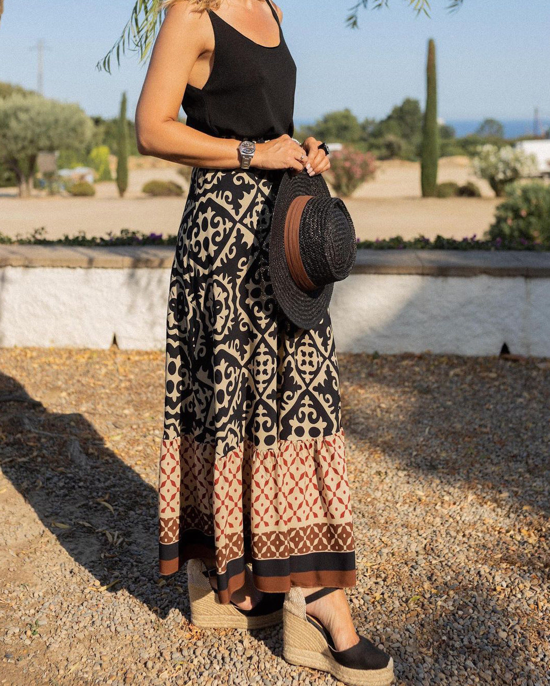 WILMA™|Boho Maxi Rok