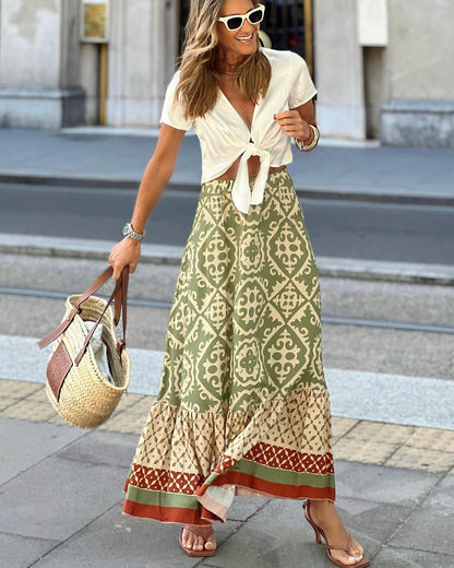 WILMA™|Boho Maxi Rok