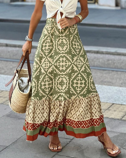 WILMA™|Boho Maxi Rok