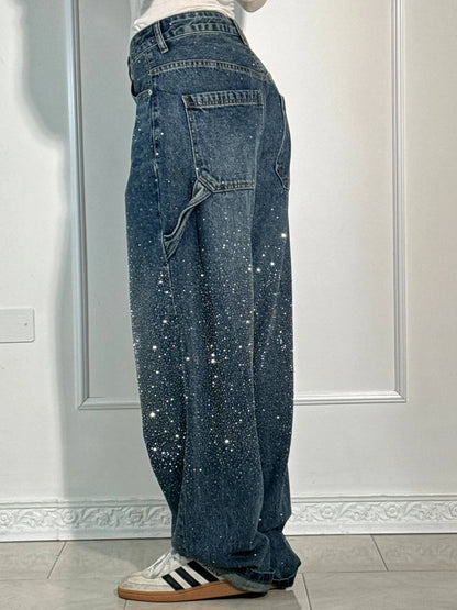 VIOLETTE™|Broek met hoge taille, wijde pijpen en knoopzakken