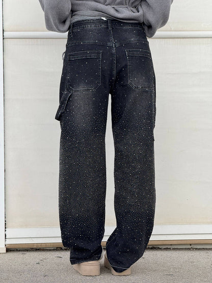 VIOLETTE™|Broek met hoge taille, wijde pijpen en knoopzakken