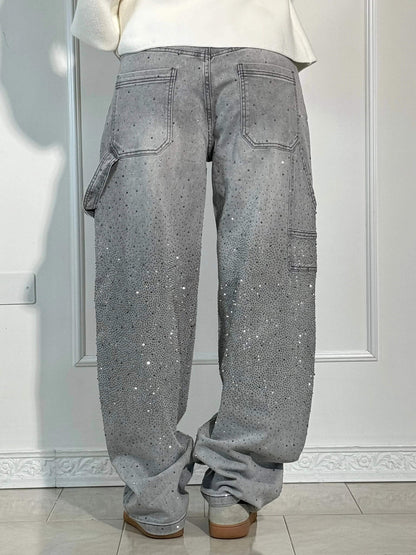 VIOLETTE™|Broek met hoge taille, wijde pijpen en knoopzakken